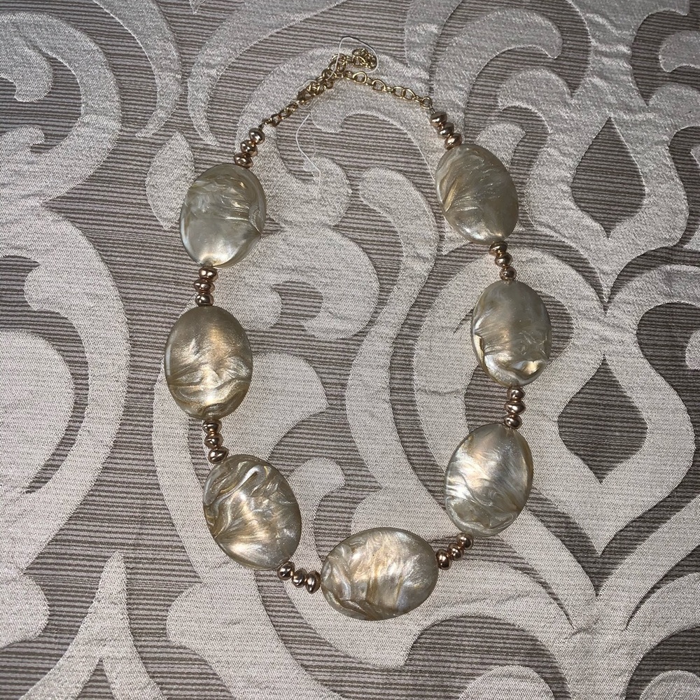 Gold statement necklace